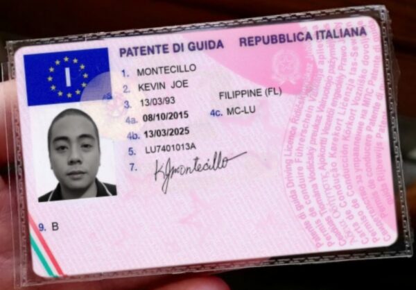 fake Italian Drivers License;