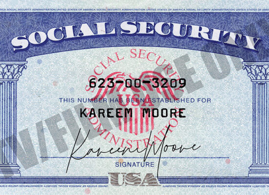 Novelty Social Security Card